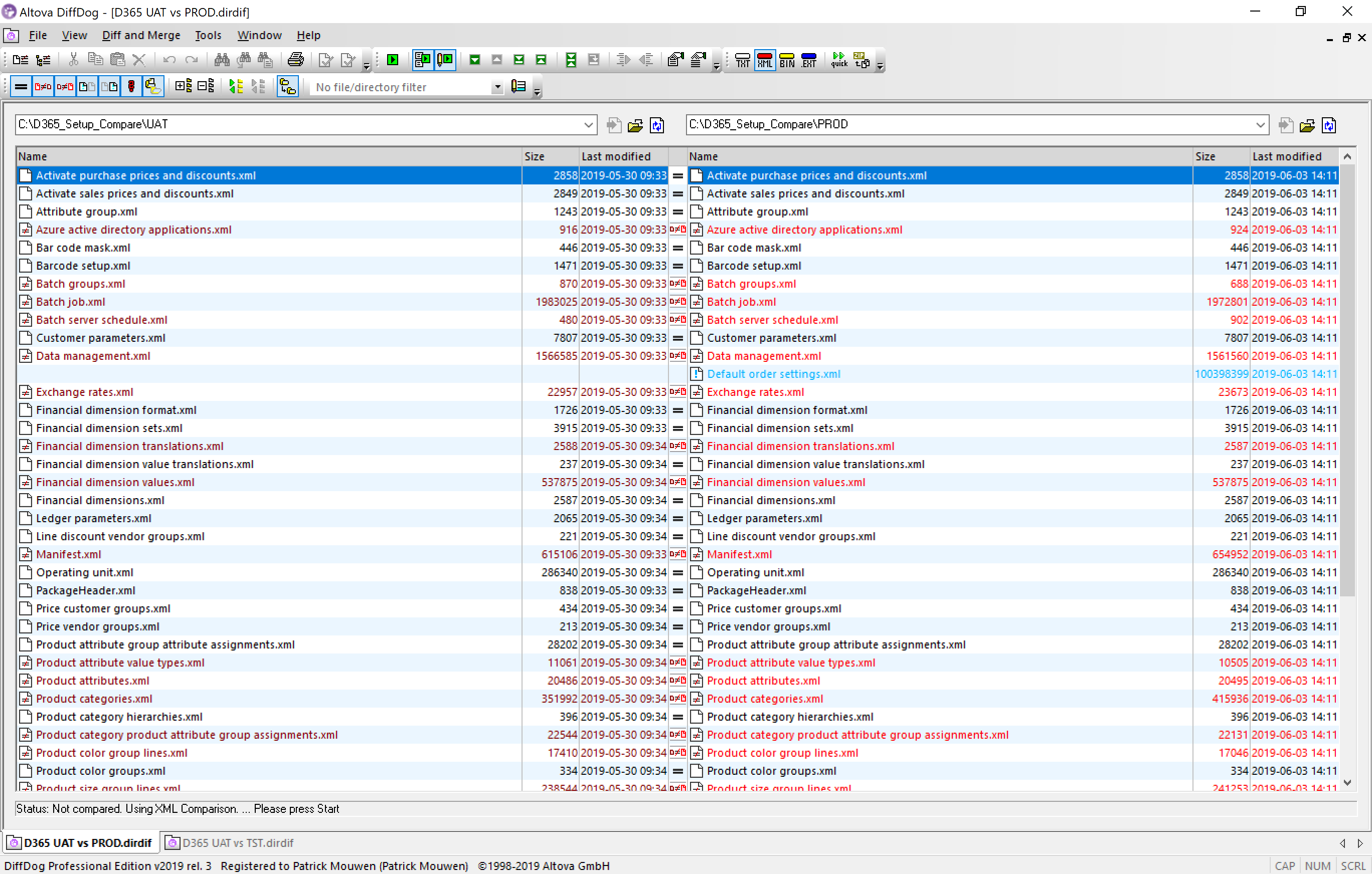 Altova DiffDog Compare XML